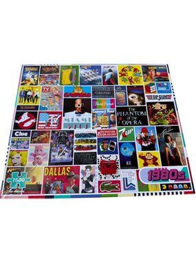 Re-marks 1500-pc. "1980s" Nostalgia Theme Jigsaw Puzzle Set Pop, TV, Movies